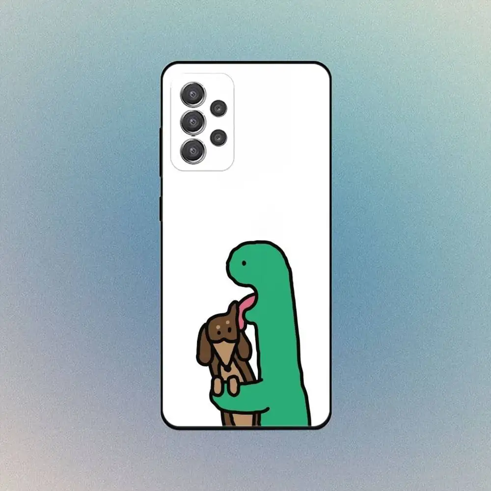 Simpatica custodia per telefono J-Joguman-s D-Dinosaur per Samsung Galaxy S25, S24, S21, S22, S23, S30, con copertura della staffa