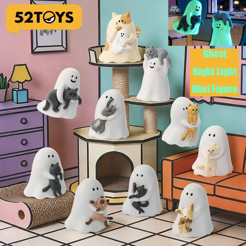 Spot 52TOYS Ghost Behold My Cat Serie Blindbox mit Leuchteffekt Mystery Box Modellauto Dekorative Ornamente Mini-Figuren Lustige Geschenke