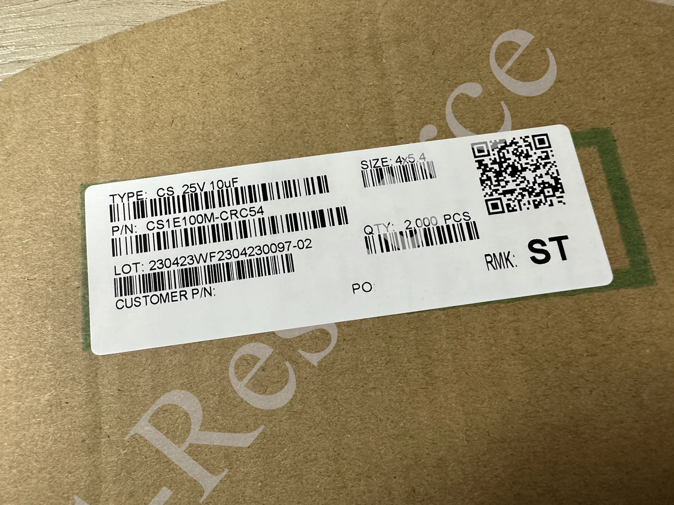 (100pcs) Aluminum electrolytic capacitor 10UF 25V patch 4*5.4mm 4*5  CS