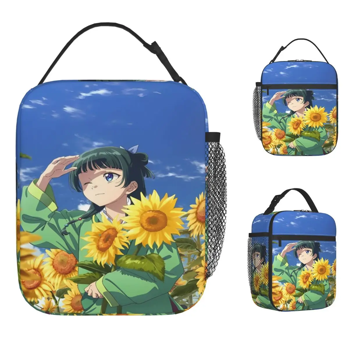 

The Apothecary Diaries Lunch Bag Cute Lunch Box For Men Picnic Portable Insulated Cooler Bag Oxford Print Tote Food Bags