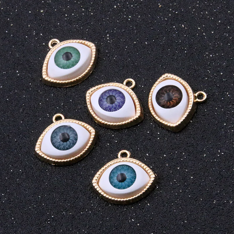 10PCS 6 Color 19*22mm New Product Charms Double Eyes Vintage Zinc Alloy For DIY Jewelry Bracelet Necklace Metal Handmade Crafts