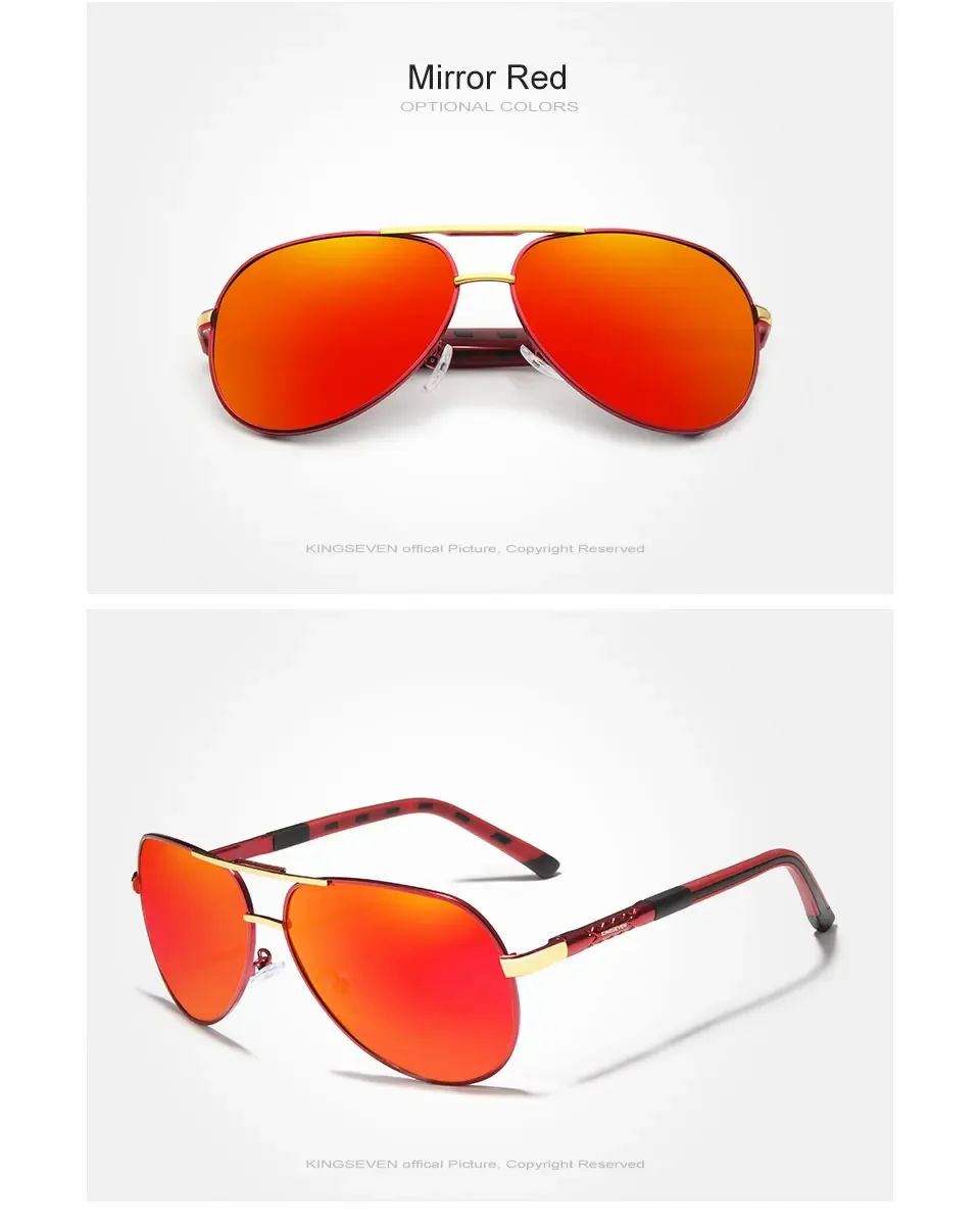 Kingseven neue Aluminium Magnesium Herren Sonnenbrille polarisierte Männer Beschichtung Spiegel Brille männliche Brillen Zubehör für Männer – Detail 7
