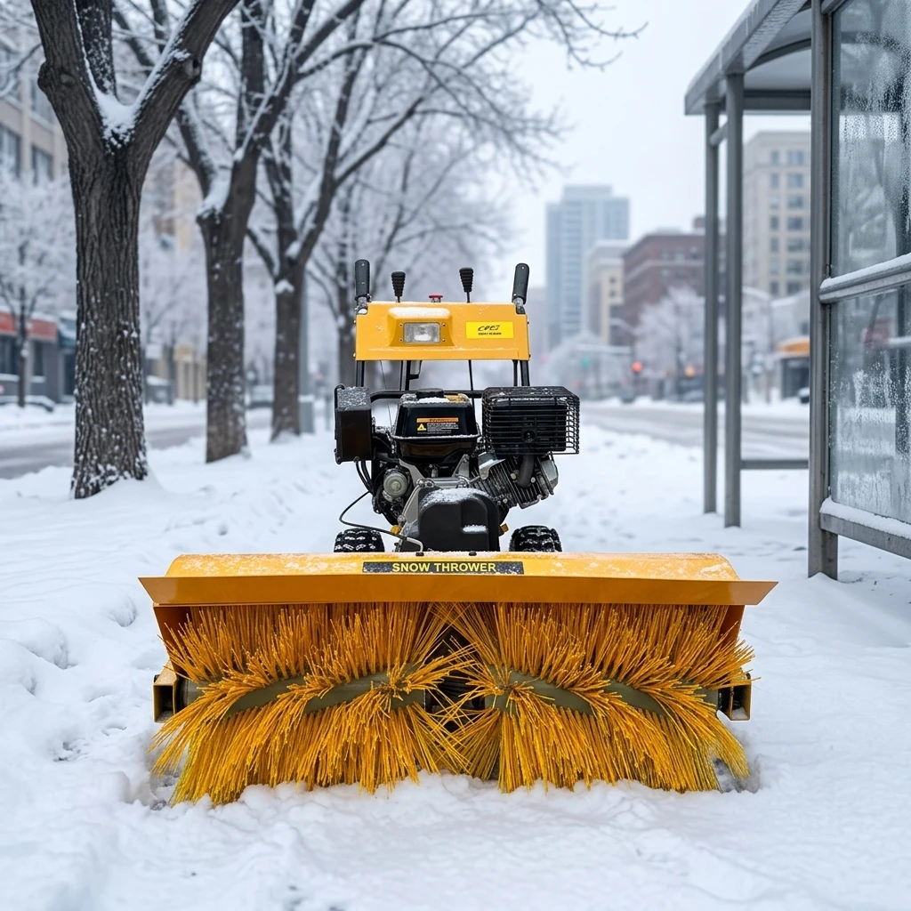 Hand Push Type Handheld  Self-powered Multifunctional Snow Blower Snow Sweeper Road Sweeper Snow Plow
