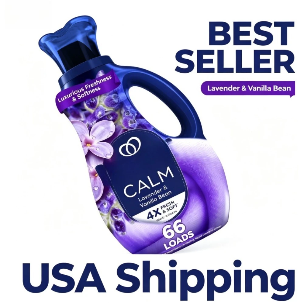 Ultra Soft Fabric Softener Liquid, Calm, Lavender and Vanilla Bean, 44 Fl oz, 66 Loads