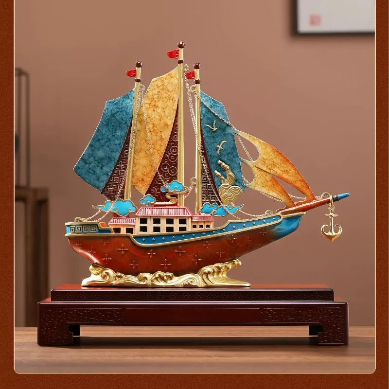 Smooth sailing, sailing ornament office decoration company opens housewarming, high-end business gifts