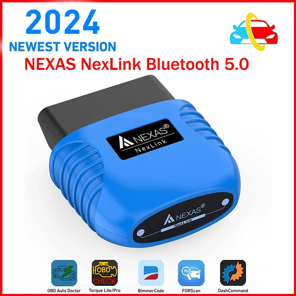 NEXAS NexLink Bluetooth 5.0 OBD2 EOBD Diagnostic Scanner for iOS Android Windows Fault Code Reader Diagnostic Scan Tool