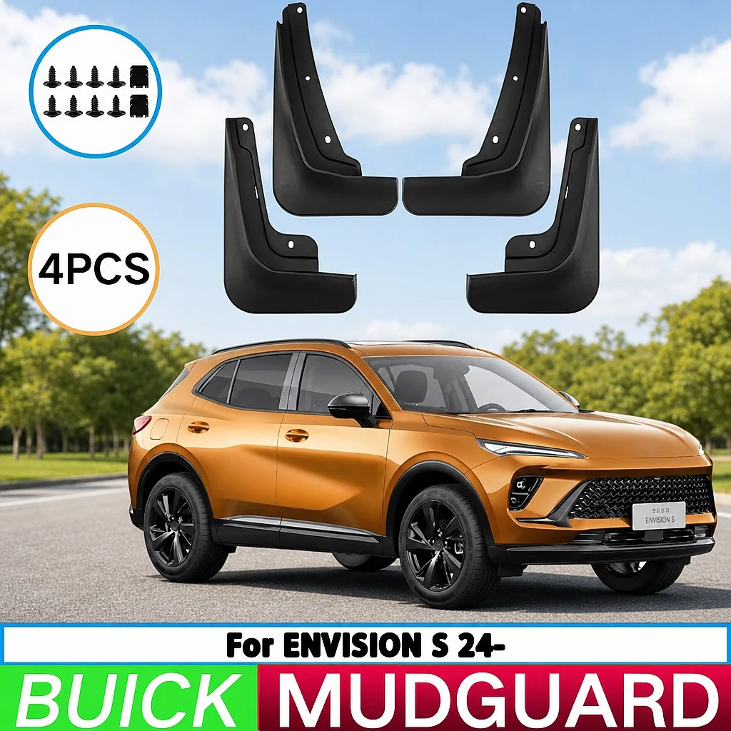 

For Buick Envision S 2024 Car Tire Fender Splash Guard Front Rear Wheel Mud Flaps 4Pcs