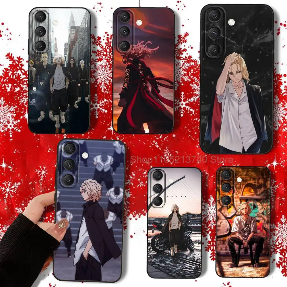 เคสโทรศัพท์ลายอนิเมะ Tokyo Revengers สำหรับ Samsung S22,S24,S20,S25,S23,S30,S21,Ultra,Plus,Fe,Lite 4G,5G สีดำ แบบนิ่ม