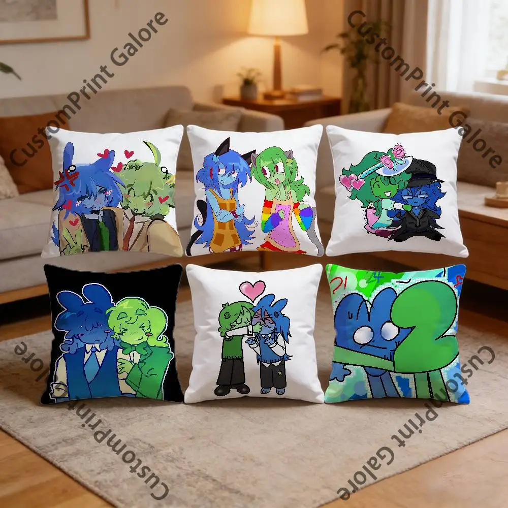 

Two Four B-BFDI Polyester Printed Pillow Cover Square 30 35 40 45 50 55 cm Soft for Sofa Bed Car Home Decor