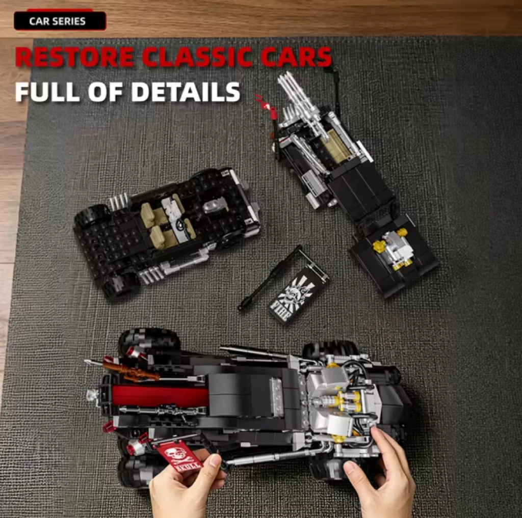 New 1726pcs Mad Max Humvee off-road vehicle building blocks post-apocalyptic wasteland muscle car puzzle toy adult gift