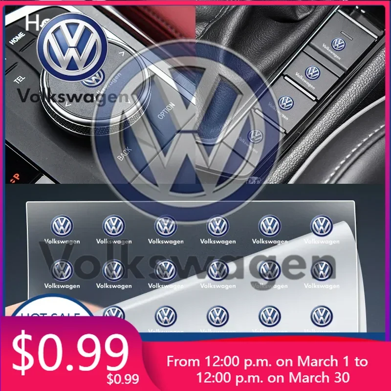 

Наклейки-эмблемы для центральной панели, руля и приборной панели автомобиля Volkswagen VW Scirocco Jetta Beetle Golf Passat CC Tiguan