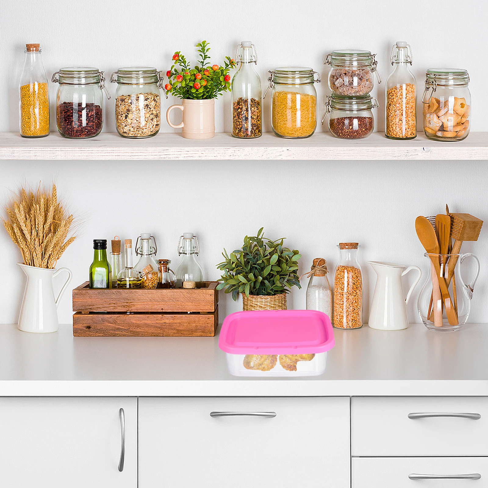 

1Set 650ml Storage Containers for Fruits Vegetables Odorless Tasteless Bento Fast Food Box Storage Box