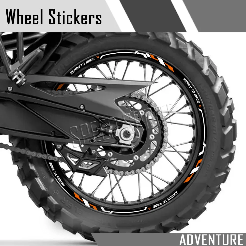 

For KTM SUPER 1290 ADVENTURE Adv 390 690 790 990 1050 1090 1190 1090 Motorcycle wheel Sticker Rim Stripe Decal Accessories