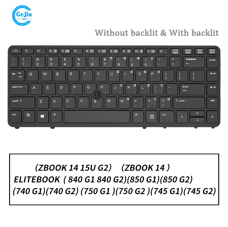 New Laptop Keyboard For HP EliteBook 840 850 740 750 G1 G2 745 G1 G2