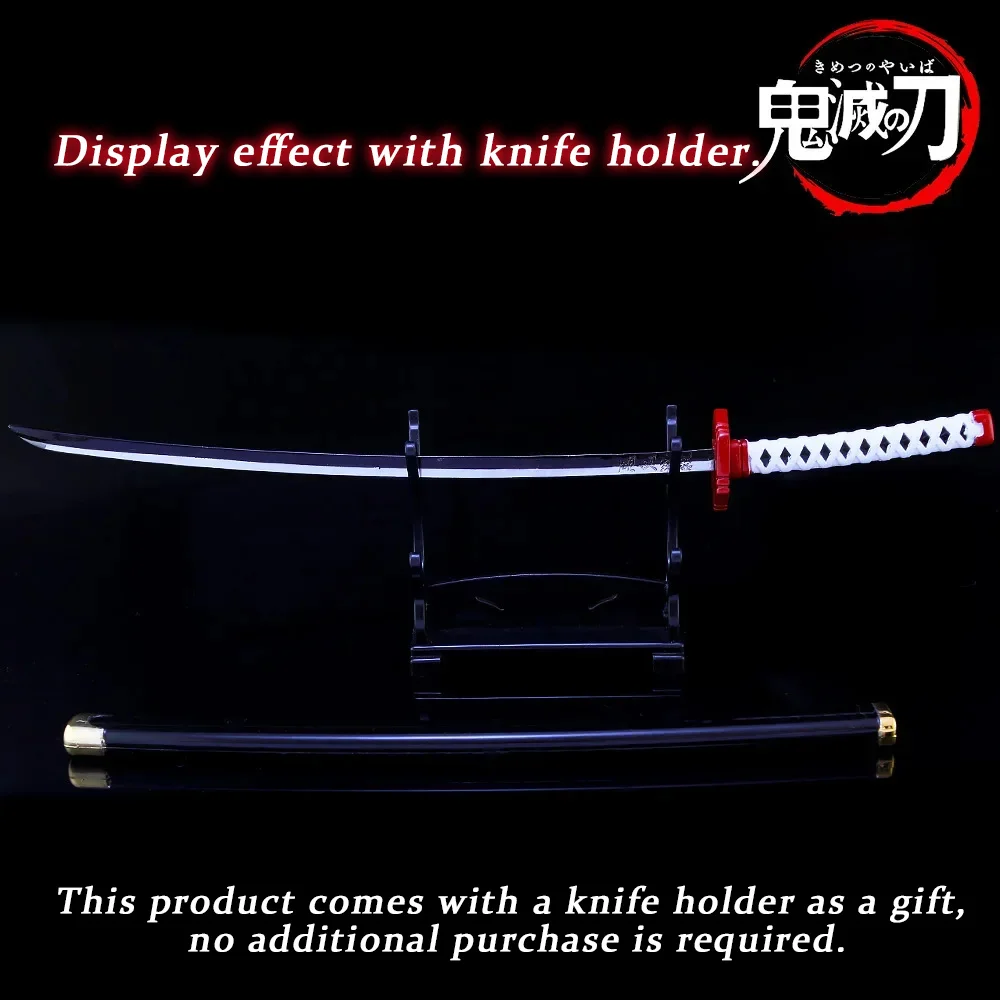 10inch Demon Salyer Kamado Tomioka Giyuu Nichirin Blade Metal Model Steel Japanese Katana Kimetsu No Yaiba Samurai Toys Knife