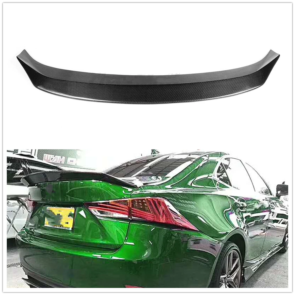 

Car Rear Spoiler Wing Trunk Lid Roof Splitter Lip Trim Carbon Fiber For Lexus IS200t IS250 IS350 IS300 2014-2020