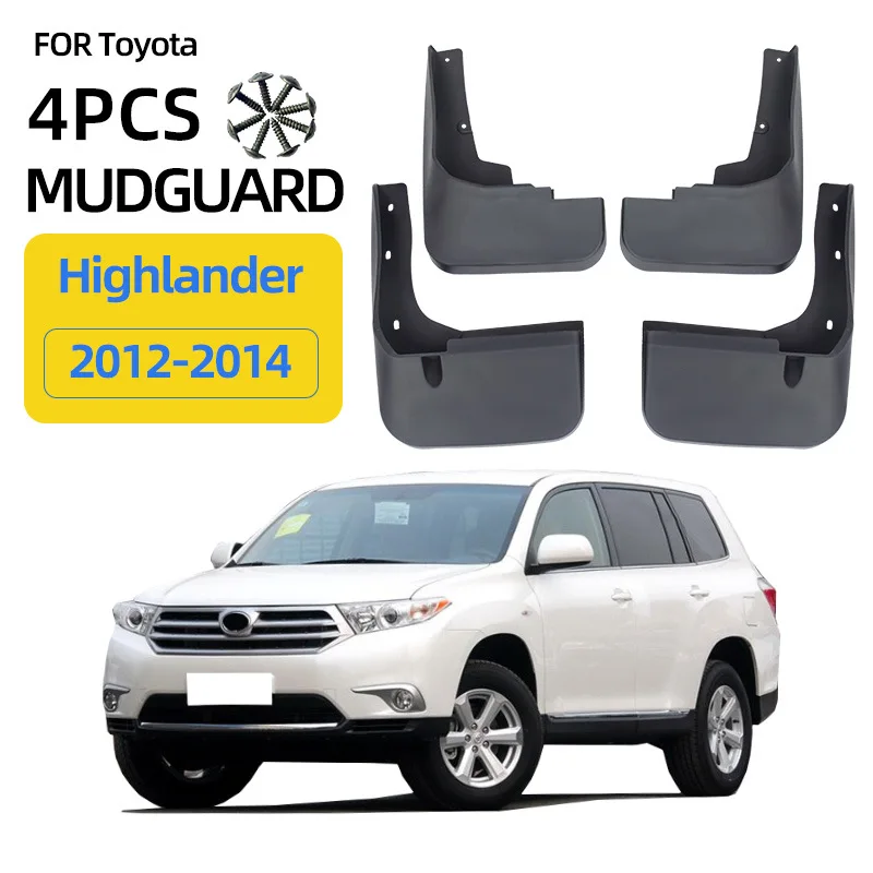 

For 2012-2014 Toyota Highlander mudguard Mudguards Fender Mudflaps Front Rear Flares Splash Guards Cover Car Accessorie