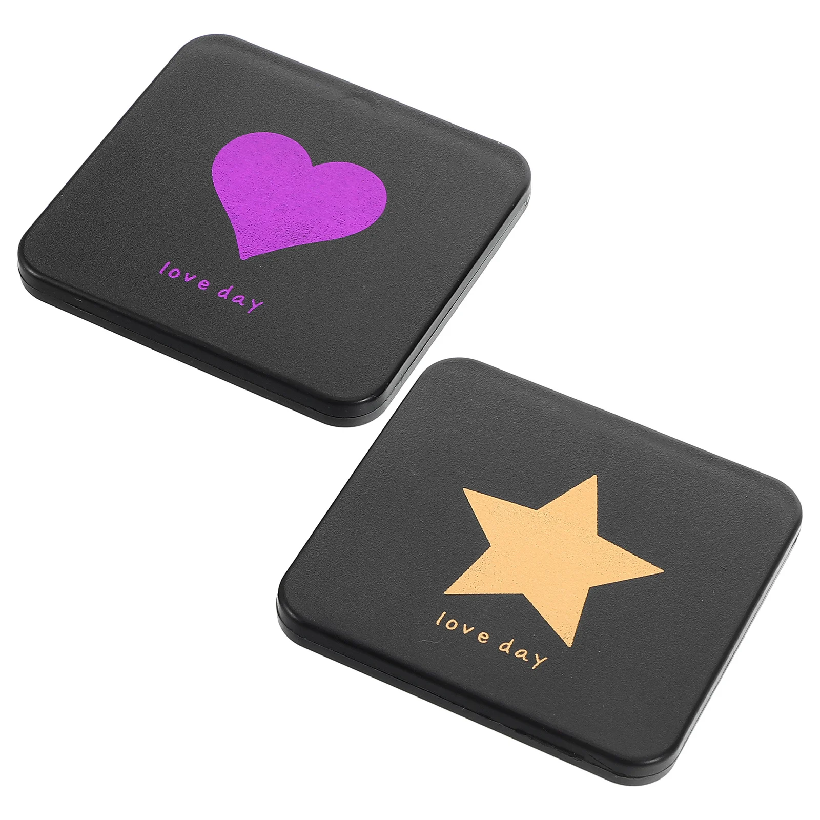 2 pçs mini espelho de maquiagem dupla face dobrável portátil compacto espelho portátil acessórios viagem