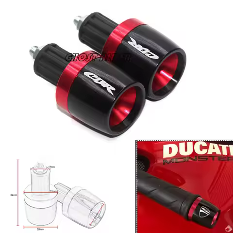 Motorcycle 22MM Handlebar Grips Handle Bar Cap End Plugs For CBR650F CBR1000RR CBR650R CBR600RR CBR500R CBR250R CBR1000XX