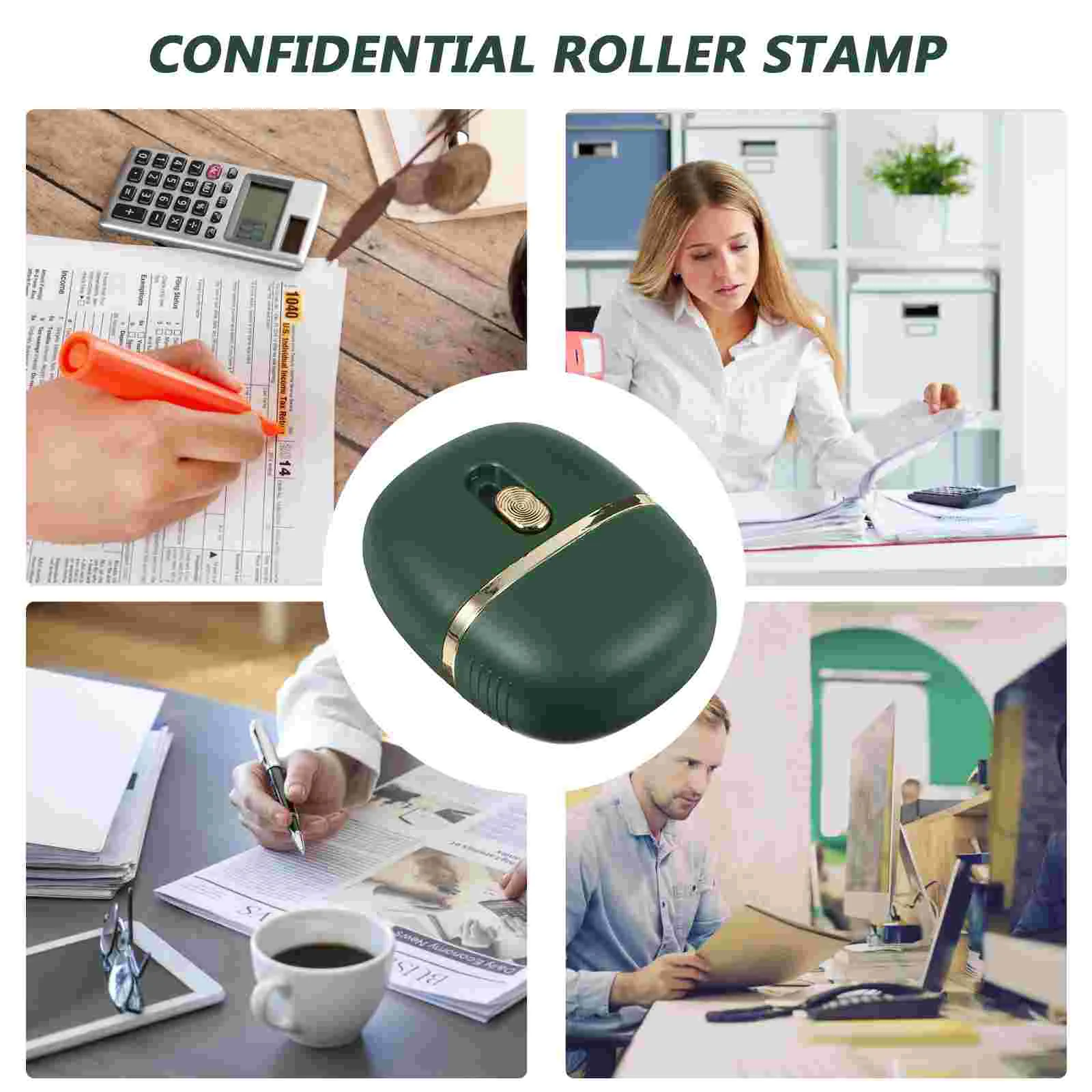 Stamp Roller Privacy Seal Postage Stamps Small Address Express Bill for Mailing Blackout