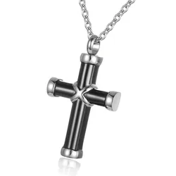 Cremation Cross Necklace for Ashes Stainless Steel Cross Urn Pendant Ashes Holder Memorial Jewelry