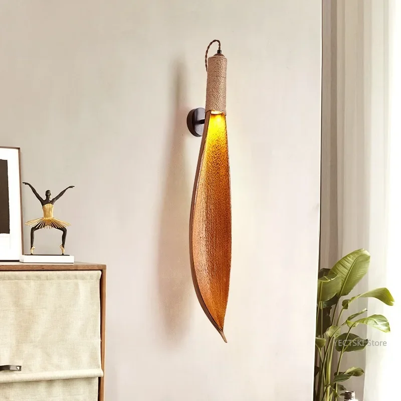 

GHJUYIOL Designer's Creativity: Vintage Restaurant Wabi Sabi Wall Light, Living Room Wall Light