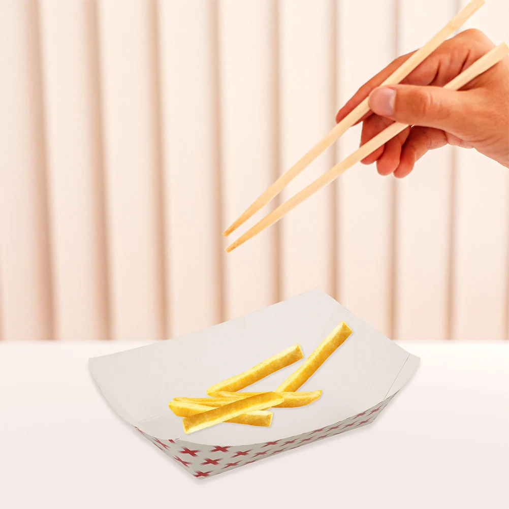 50pcs Hot Dog Food Boat Trays, Paper Plates for Chicken Wings, Nachos, BBQ, and Party S... - SKU HDBT1758 - UGI Packaging