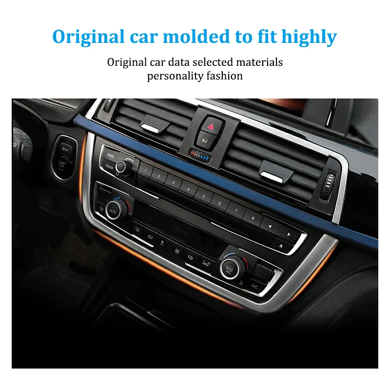 ABS Car Interior Center Control CD Panel Frame Cover Sticker Trim For BMW 3 4 Series 3 Series GT F30 F36 316 318 320 2013-2019