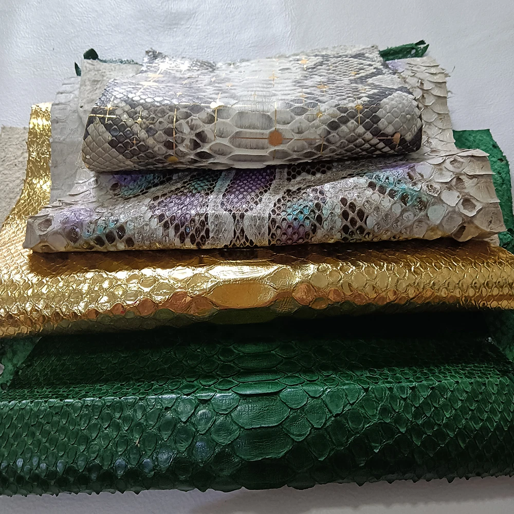 Large-sized Snake Skin Printing Leather Snake Skin For Phone Case,Belt DIY,Handmade Watch Strap Making Materials Special offer