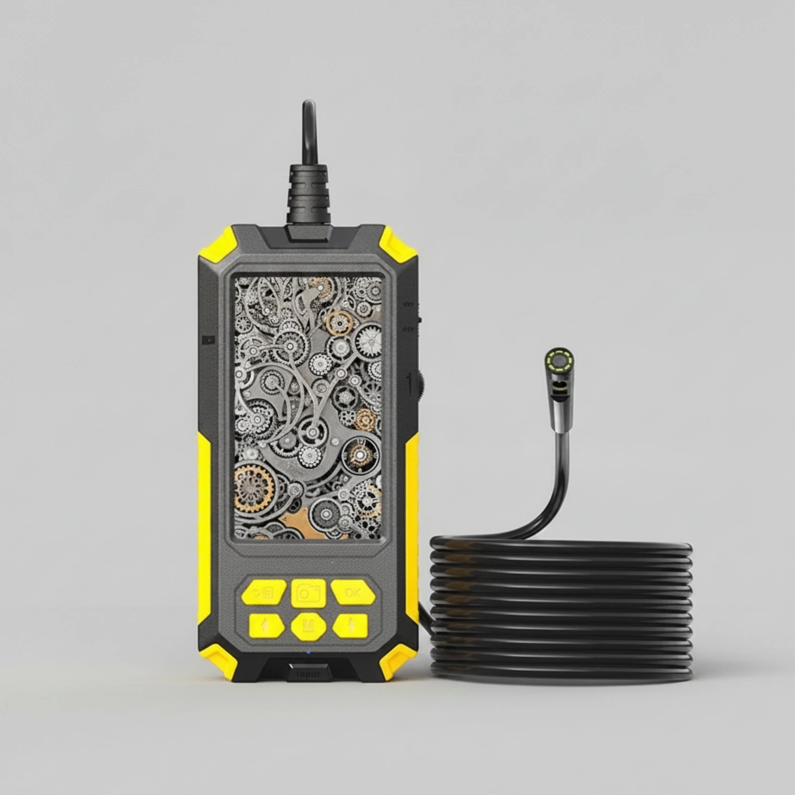 Endoscope with Triple Lens Waterproof Industrial Endoscope Snake Camera with Cable Flexible for Plumbers, Plumbing