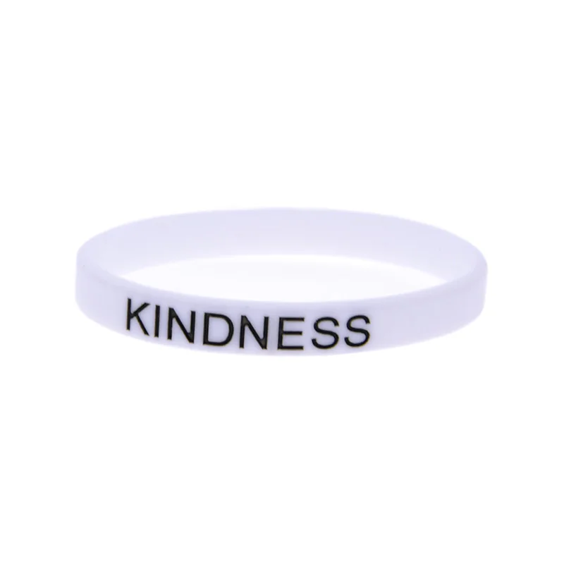 50 Stück Weisheits-, Bescheidenheits-, Mut-, Freundlichkeit-, Ehrlichkeits-Silikonarmbänder, Armband mit positiver Energie – Detail 3