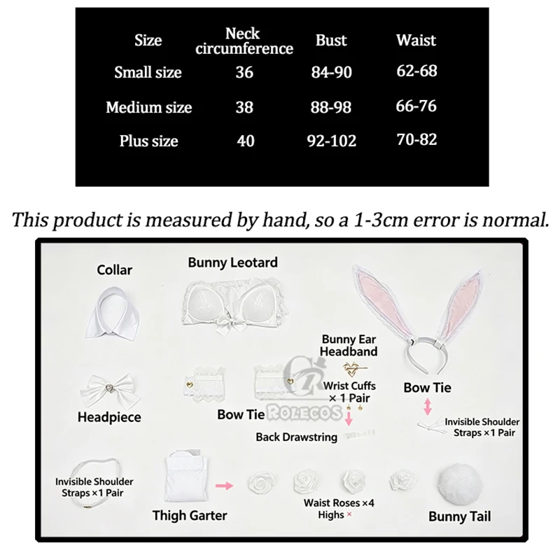 ROLECOS Game Blue Archive Yurizono Seia Cosplay Costume Sexy Bunny Costume Women Sexy Cosplay Suit White Jumpsuits Uniform view 6