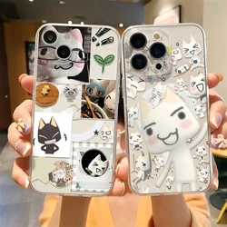 INS Cute Toro Inoue Cat Magsafe Magnetic Phone Case for Samsung Galaxy S24 S23 S22 S21 S20 FE Plus Ultra 5G Soft Clear TPU Cover
