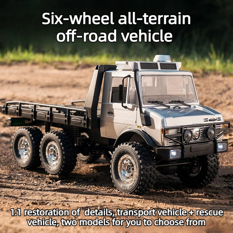 1/18 JJRC C8823 RC Off-Road Car 2.4GHz 6WD with LED Lights Anti-Collision Shockproof All-Terrain Rock Crawler Toy for Kids