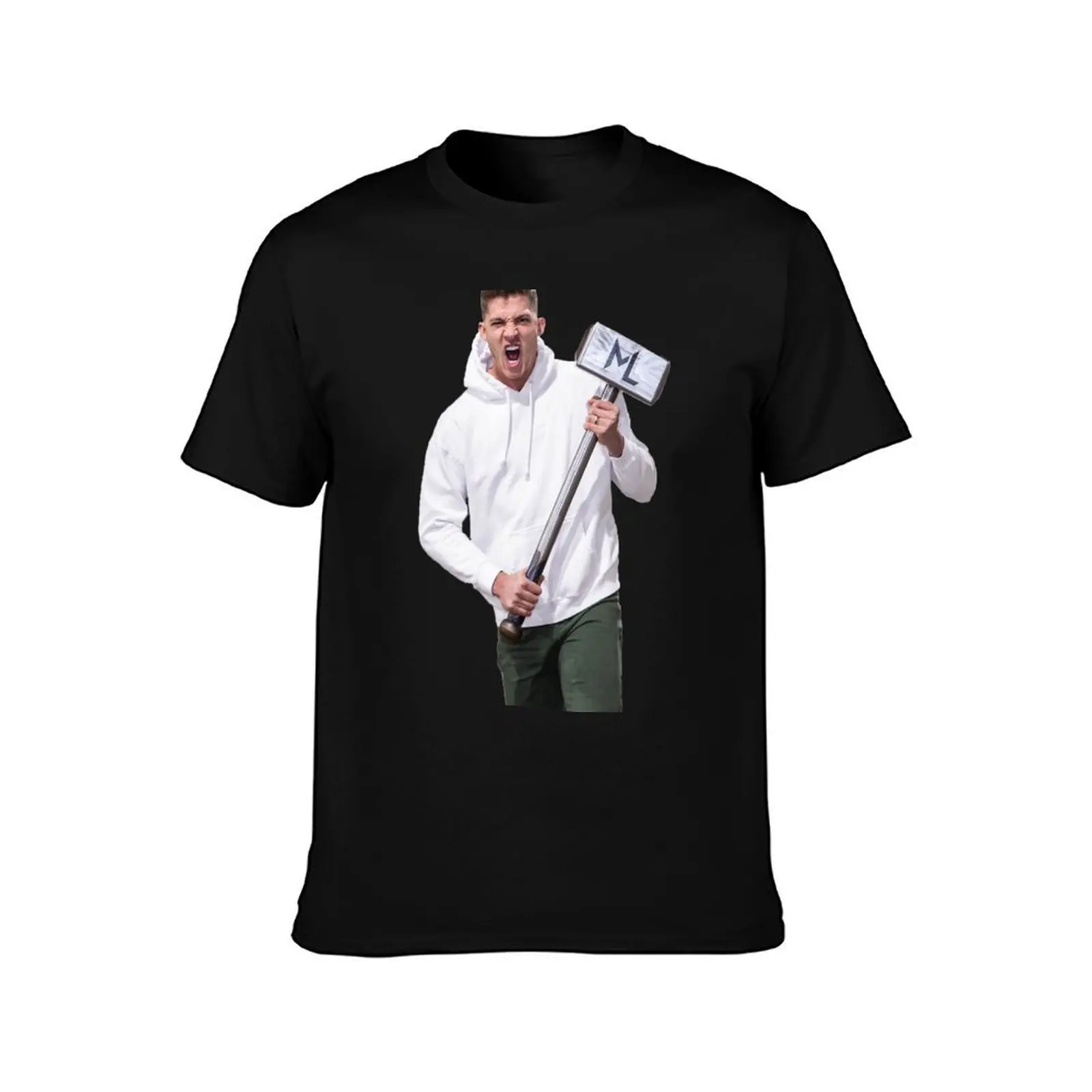 Meyers Hammer Leonard T-Shirt, Summer Casual Cotton Tee, Oversized Streetwear Tops, Vintage Graphic Print, Unisex Men Women