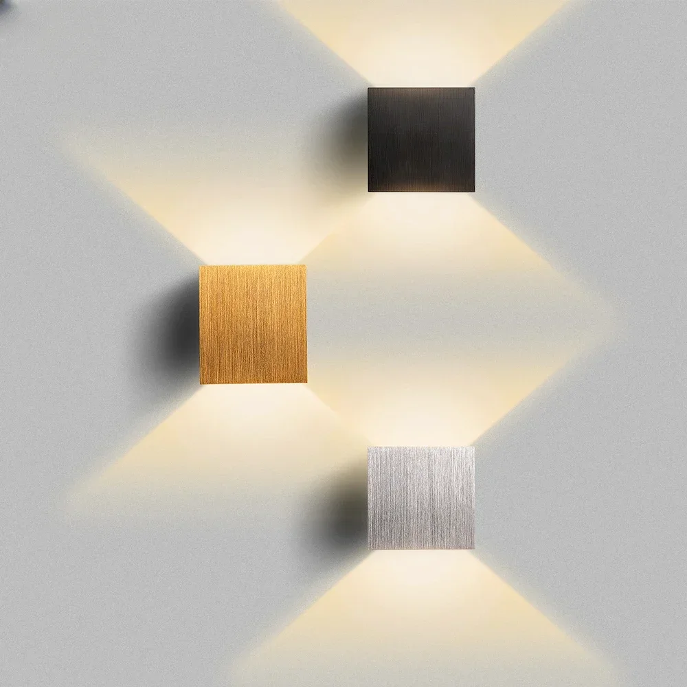 6W Up and Down Wall Lamps gold silver LED Aluminium  Light   Lamp For Bedroom Living Room Corridor Aside Lighting