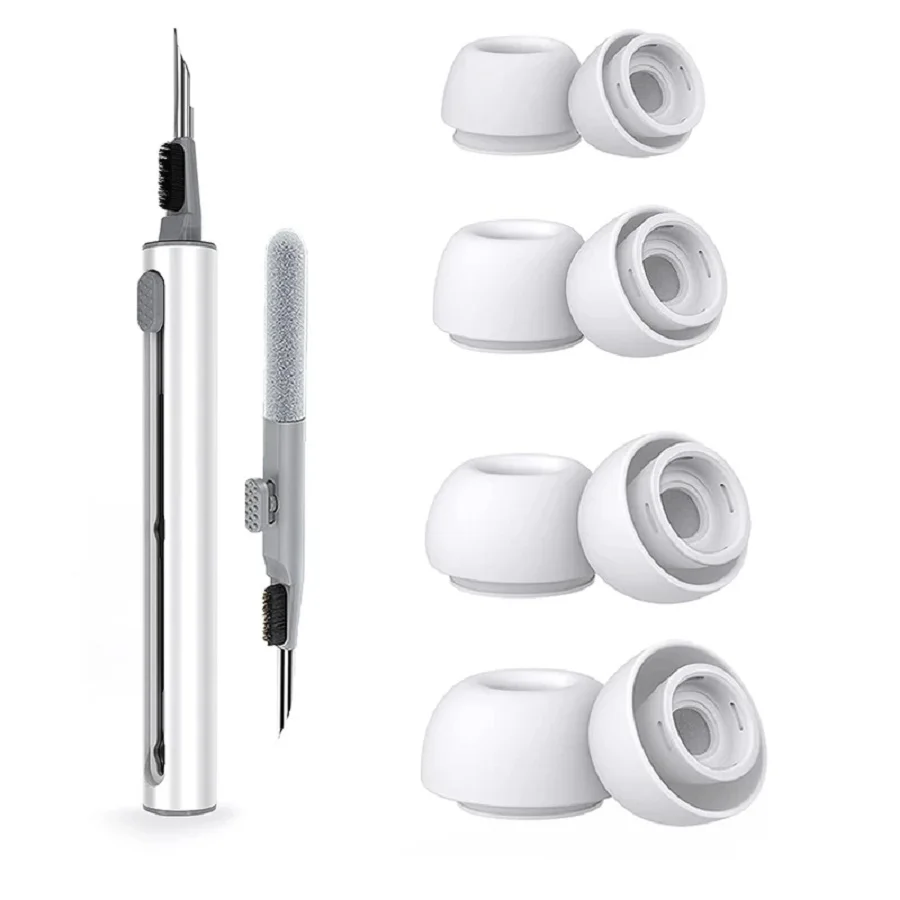4 Pairs Liquid Silicone Ear Tips for Airpods Pro 1 2 Noise Reduction Pad Earplugs Ear Caps Comes with cleaning pen view 7