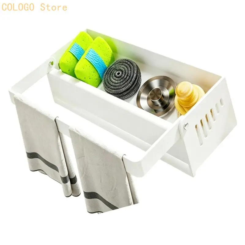 Kitchen Sink Storage Rack with Drainage Panels for Wet Cleaning Tools D0LD