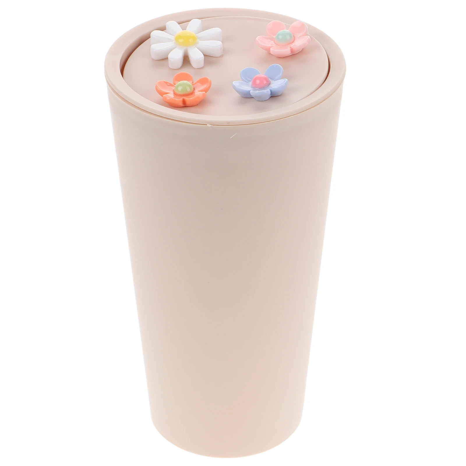 

Mini Car Trash Can with Flower Design Cup Holder Bin for Vehicle Interior Organization Cute Automotive Garbage Can Storage