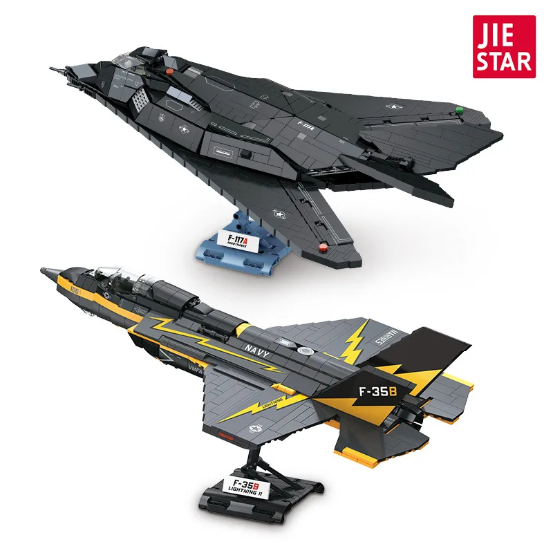 子供のためのステルス戦闘機ビルディングブロック,軍事モデルキット,教育玩具,認知発達,新着