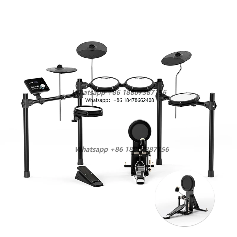 

MOINNG MD280 Single-Trigger Electronic Drum Kit - Portable Foldable Design, Easy Setup, Budget-Friendly for Beginners