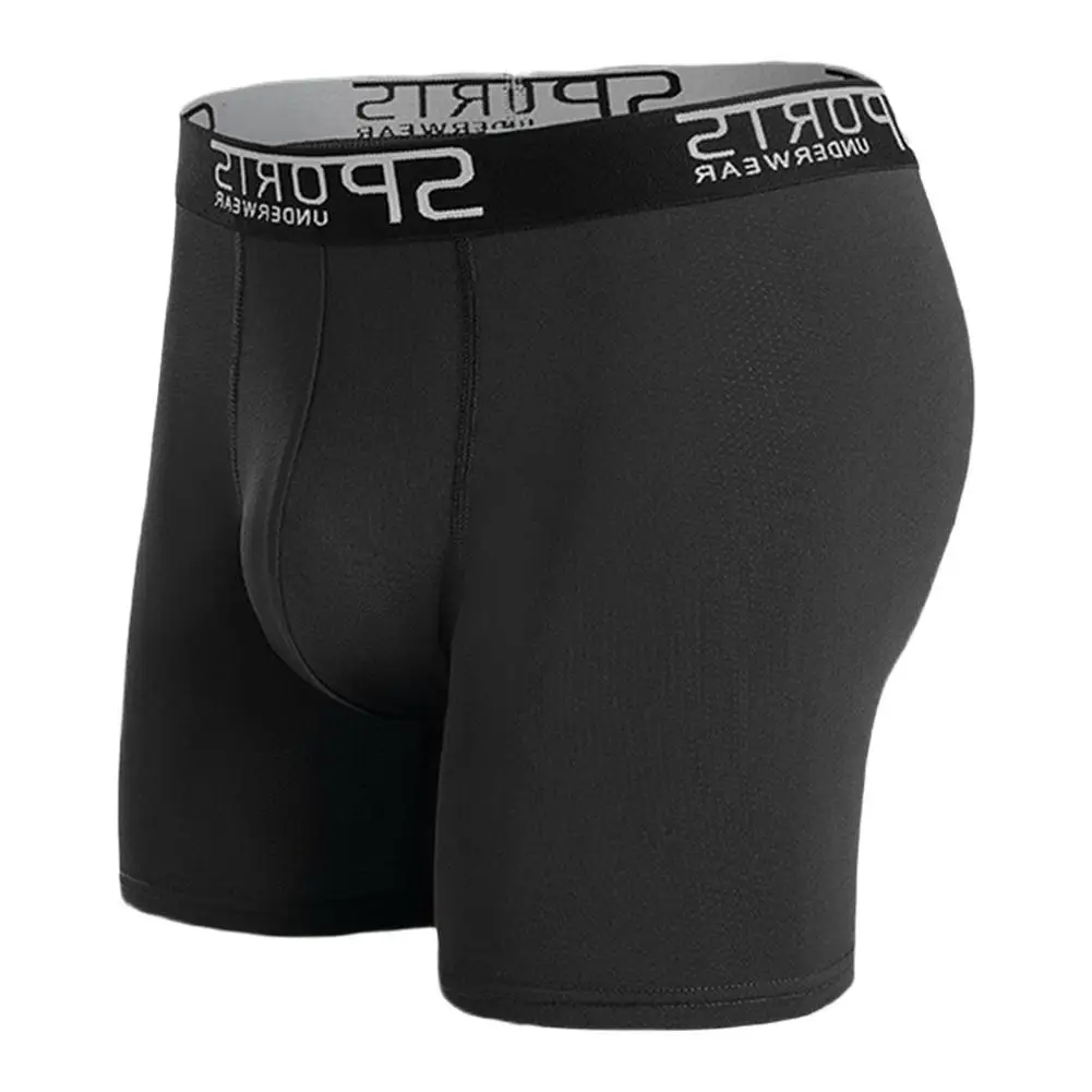 Men Mid Waist Seamless Breathable Underwear with Pouch Boxer Briefs Underpant Trunks for Everyday Comfort and Support