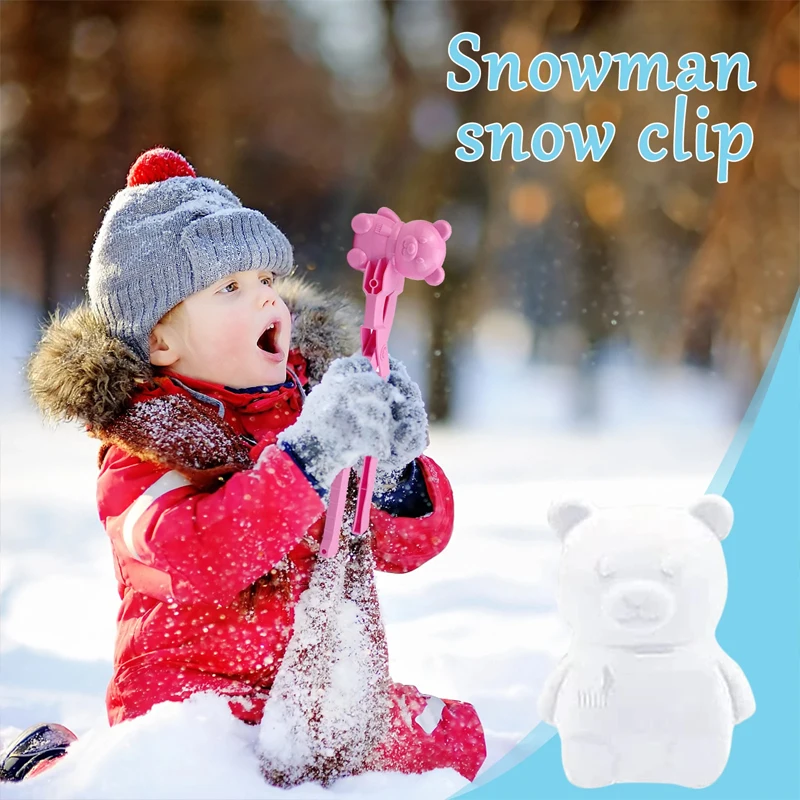 New 5pcs Snowball Clip Snow Grasping Clamps DIY Tool Multi-shape Cartoon Snowballs Grabber Throw Snow Ball Sports Toys Kids Toys