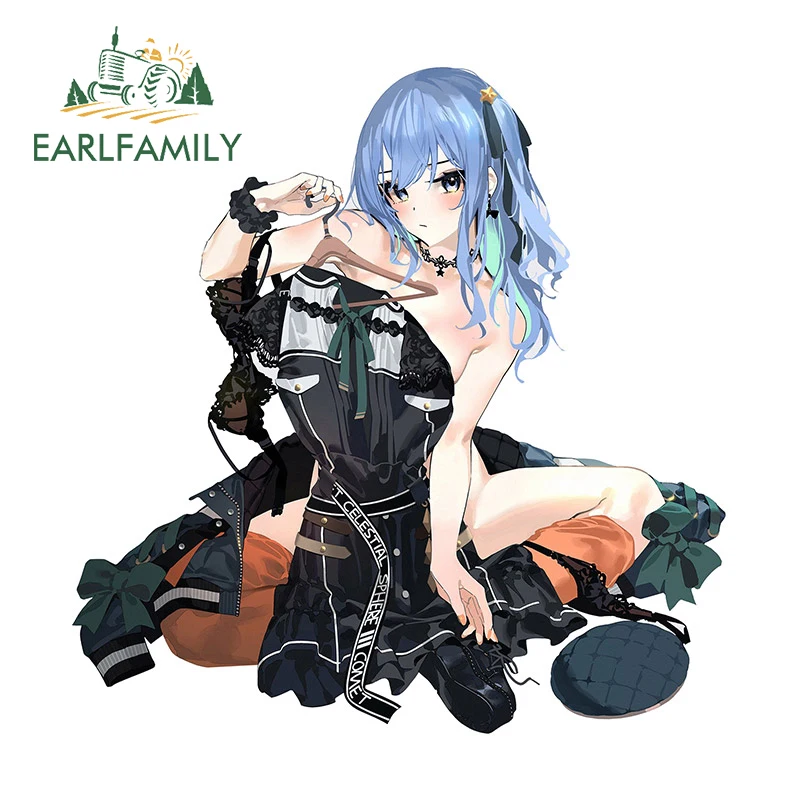 

EARLFAMILY 13 см для Hololive Hoshimati Suisei Сексуальная Автомобильная наклейка Hentai девушка аниме Переводные автомобильные аксессуары креативные Гонки JDM Декор