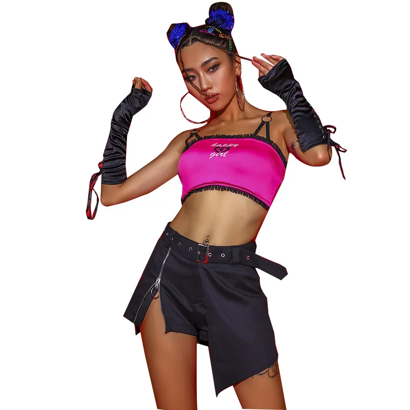 Hip Hop Clothes For Women Sexy Jazz Costume Nightclub Bar Ds Dj Gogo Dancer Outfits Singer Performance Clothing Rave Wear BL7881