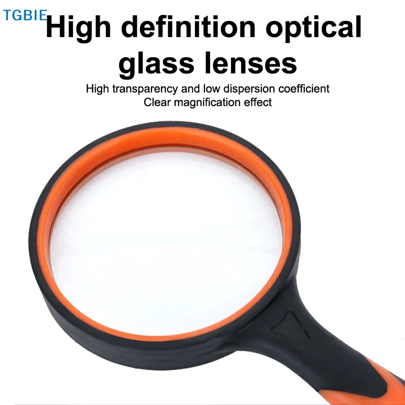 【TL】Loupe portative de 75 mm, 10x, pour enfants et personnes âgées, lentille de lecture antidérapante pour la salle de classe, les sciences et l'exploration de la nature