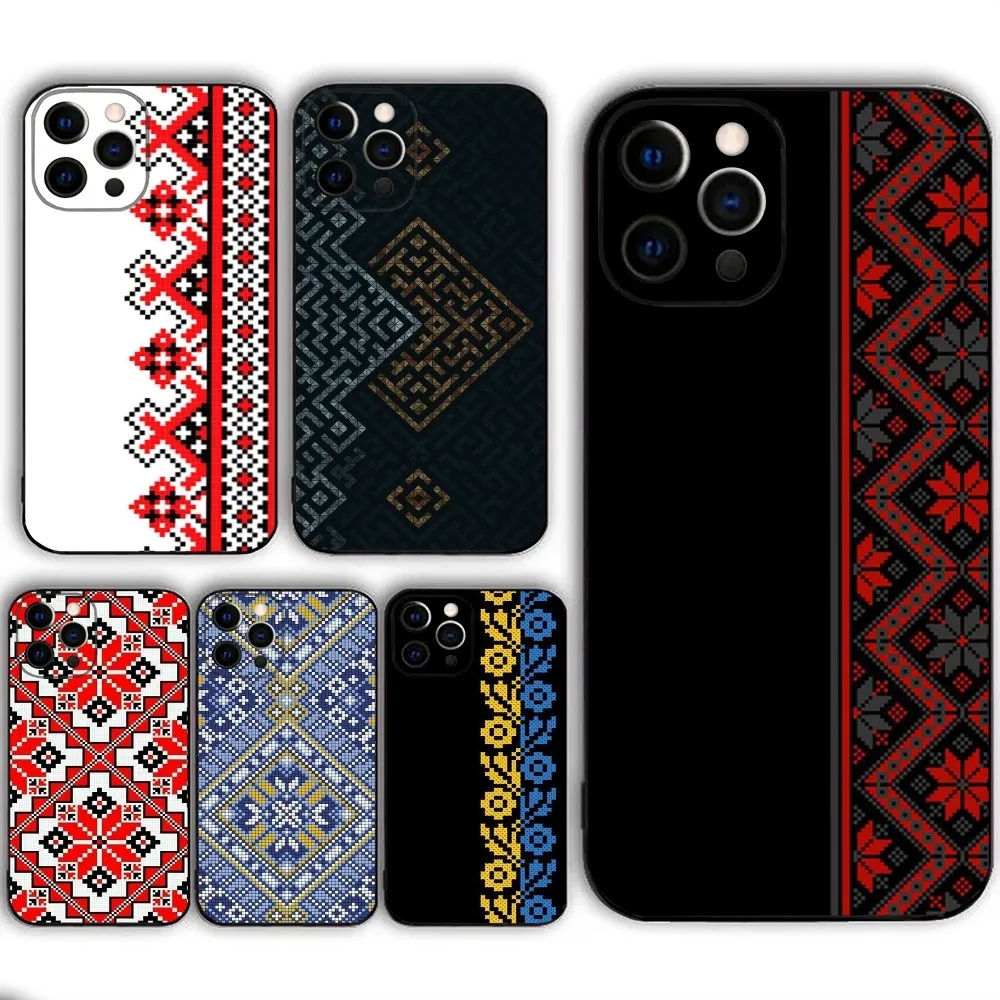 U-Ukraine O-Ornament pattern Phone Case  For IPHONE 15,13,14,12,Mini ,11, Xr, X ,Xs Pro Max 8, 7 Plus Back Cover