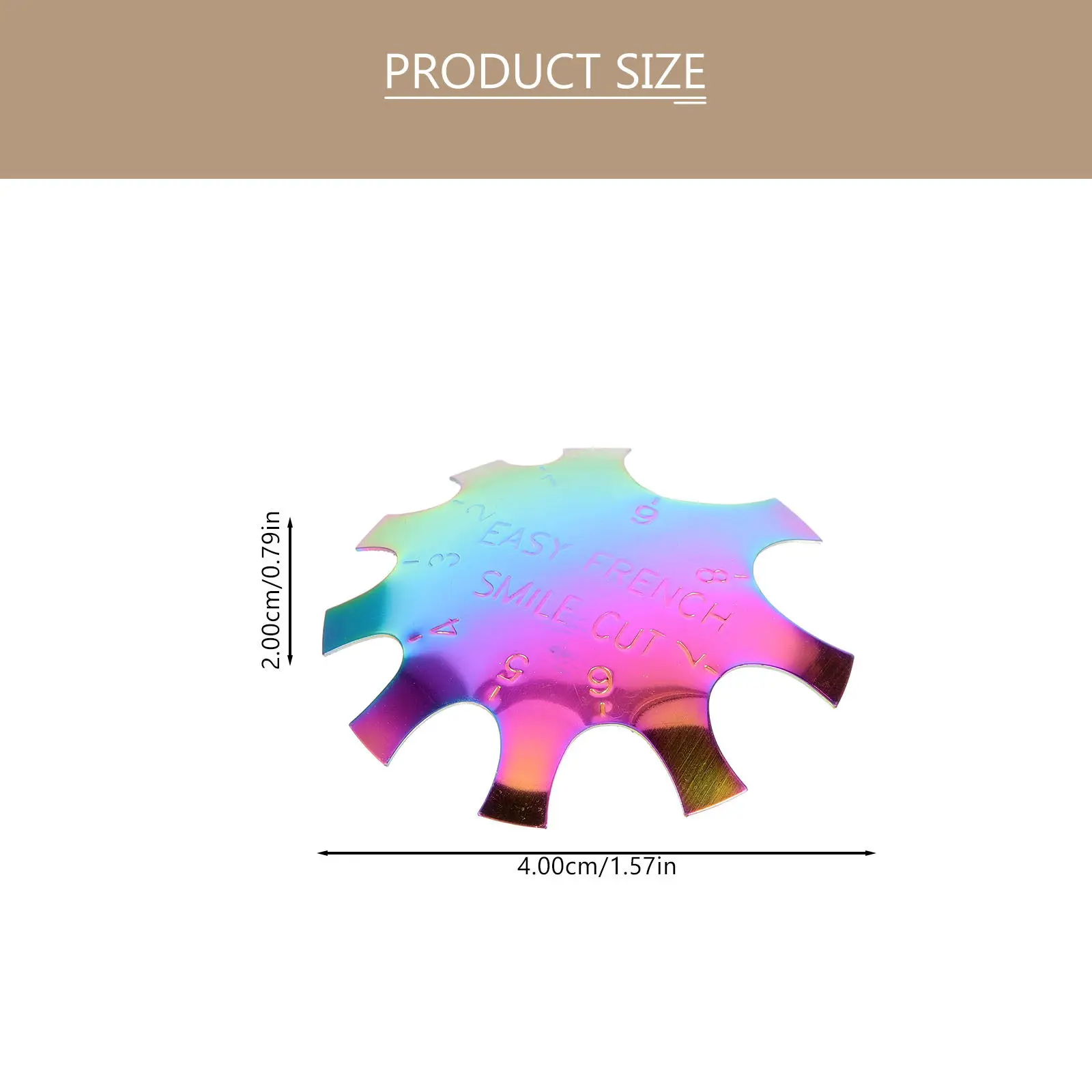 1Pcs Stainless Steel Nail Art Template Plate Portable Lightweight Nail Manicure Tool for Nails Craft Girls Women