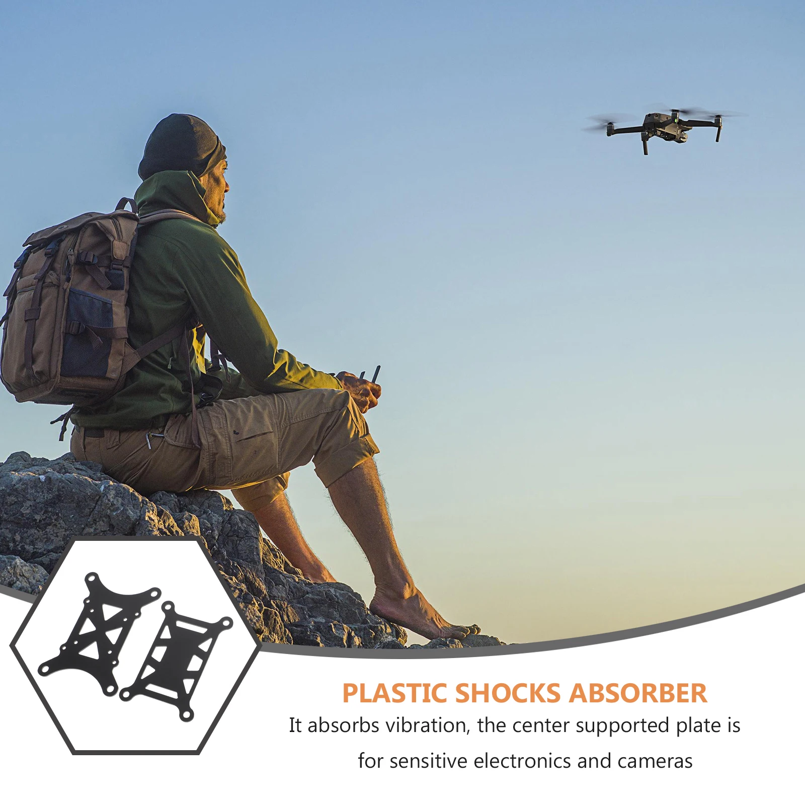 

Plastic Vibration Damping Mounts Shocks Absorber Boards Anti vibration Damping Plate for Drone Flight Controller Easy Carry