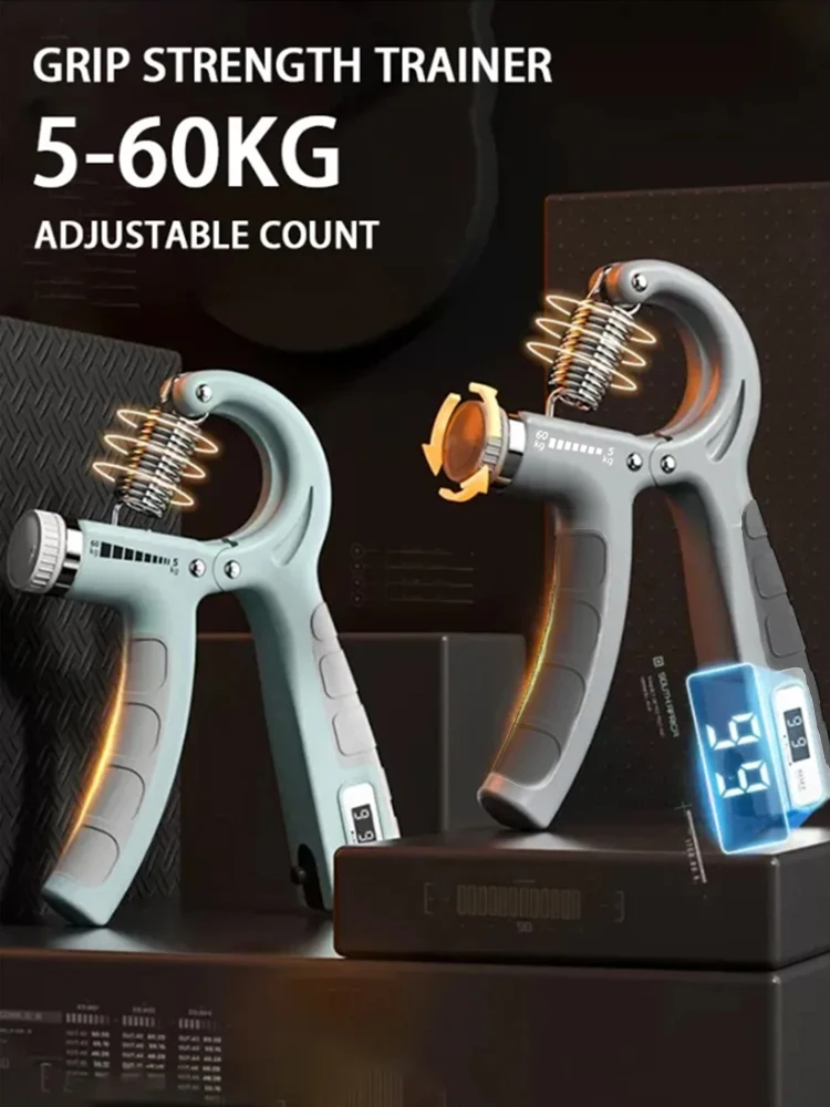 Renforceur de poignée réglable 5-60kg, entraîneur de poignée avec contre-poignet, avant-bras et exercice de main pour la Construction musculaire